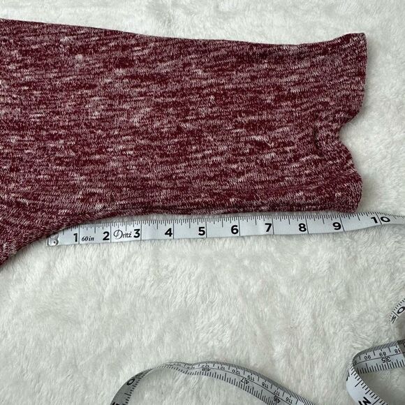 Lularoe Women's Size S High Low Open Front Cardigan Sweater Heathered Red Maroon - Picture 7 of 9